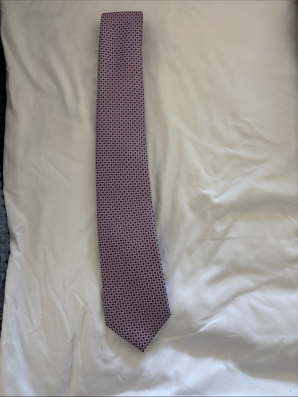 Jos. A. Bank Lavender and Dark Dot Silk Tie